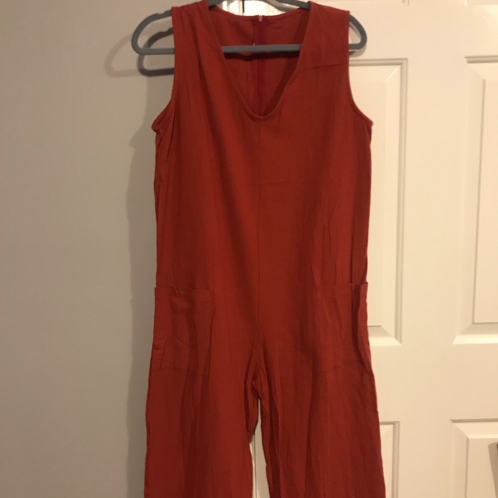 Burnt orange pantsuit